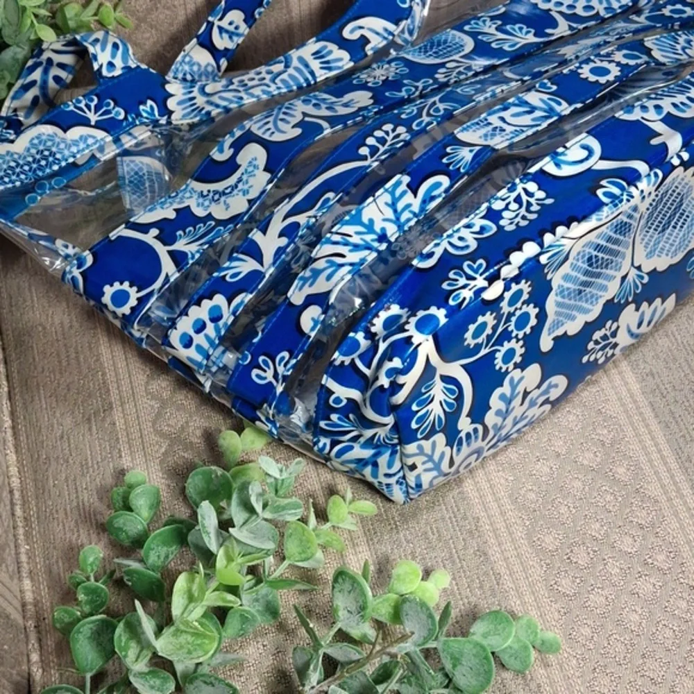 Vera Bradley Blue Lagoon Clear Tote